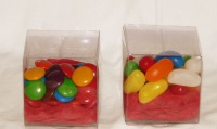 Clear Plastic PVC 5cm Cube Gift Box - Wedding Anniversary Christening Favor